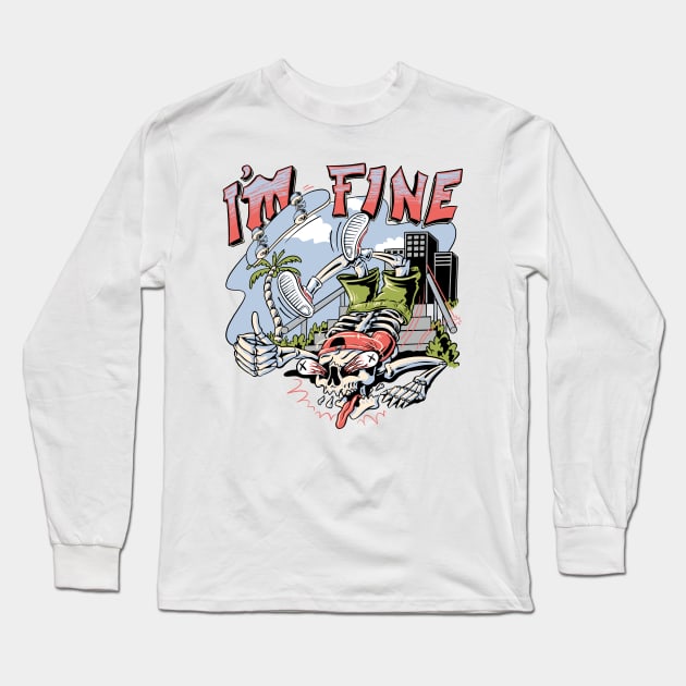 I'm Fine Long Sleeve T-Shirt by quilimo